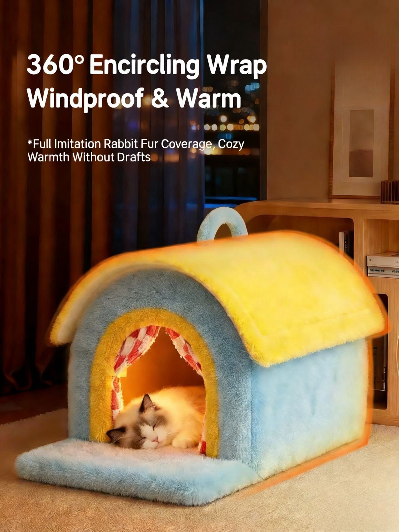 Cozy House Cat Bed
