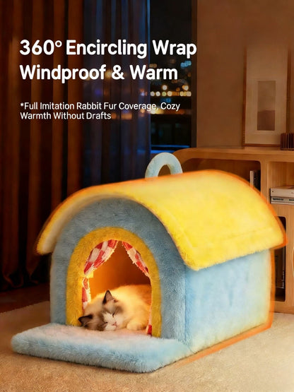 Cozy House Cat Bed