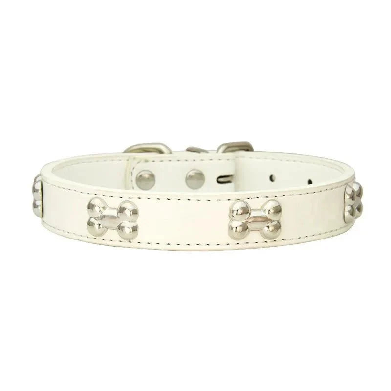 Cute Bone Shaped Leather Collar