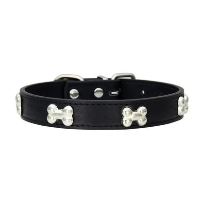Cute Bone Shaped Leather Collar