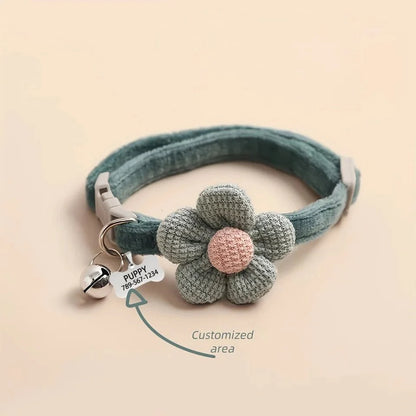 Cute floral dog necklace