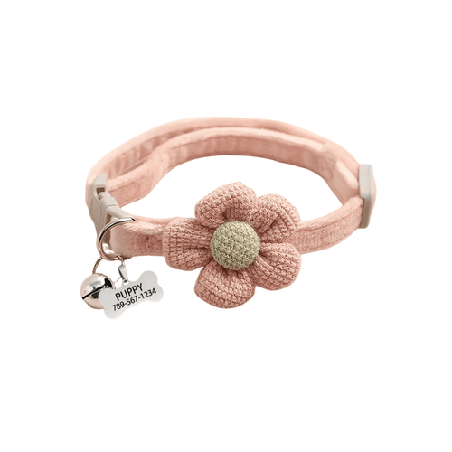 Cute floral dog necklace