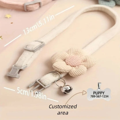 Cute floral dog necklace