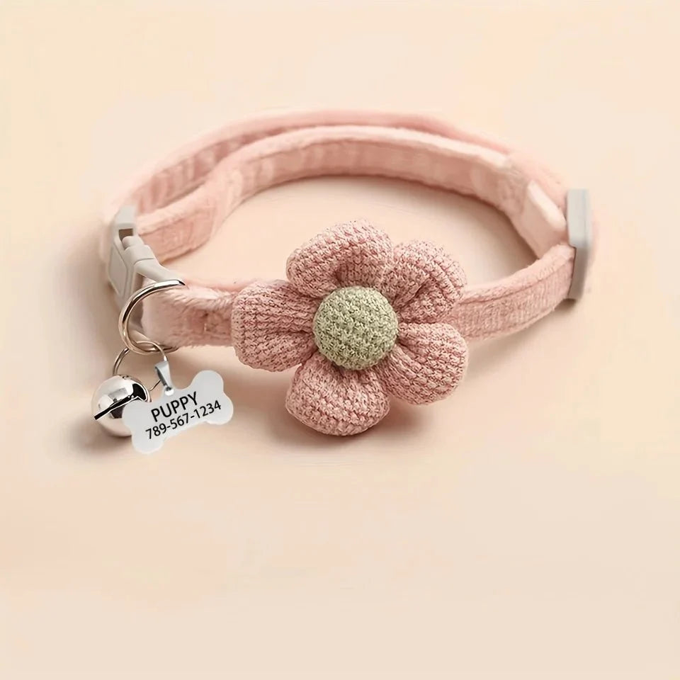 Cute floral dog necklace