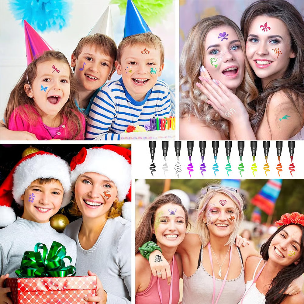 🌈Hot Sale 49% OFF🎨10-Color Temporary Tattoo Markers Set