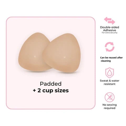 💕LAST DAY SALE !!💕OUFALI Lift Inserts for Bras – Lightly Padded, Double-Sided Adhesive👙 Reusable, Washable • Natural Lift • Seamless Under Clothing ✨
