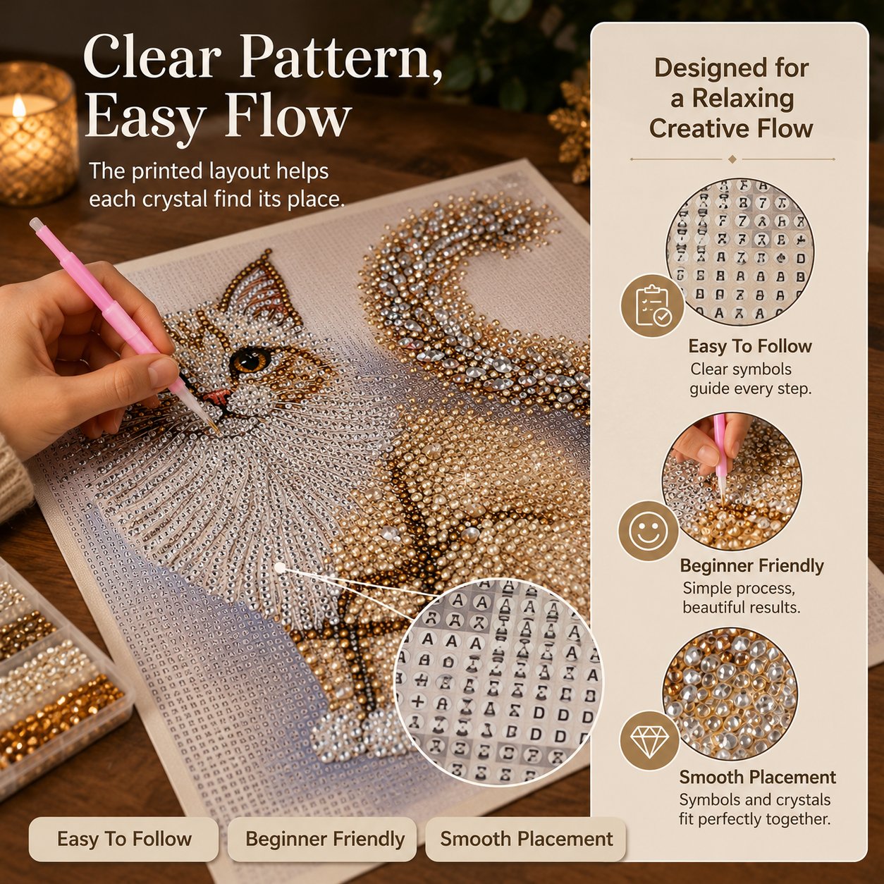 Crystal Diamond Art Kit DIY Decor For Beginners