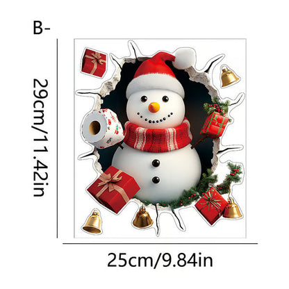 🎁Oferta de Navidad - Solo $17.99🎄🎅 Pegatinas de pared 3D de Navidad – Decoración creativa para el hogar en estas fiestas