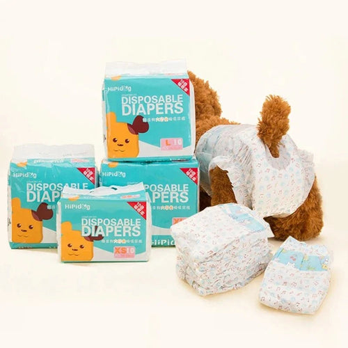 Dog 10PCS/pack Super Absorption Pants Diapers Disposable Leakproof Puppy