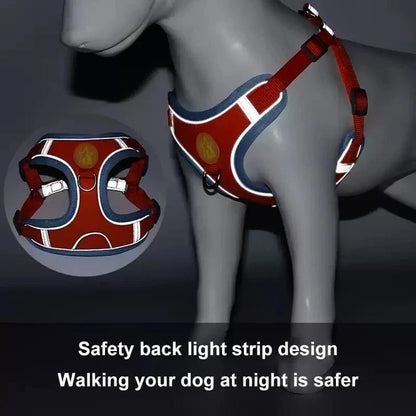 Dogs Harness Vest Walking Traction Rope Reflective Straps Soft Mesh