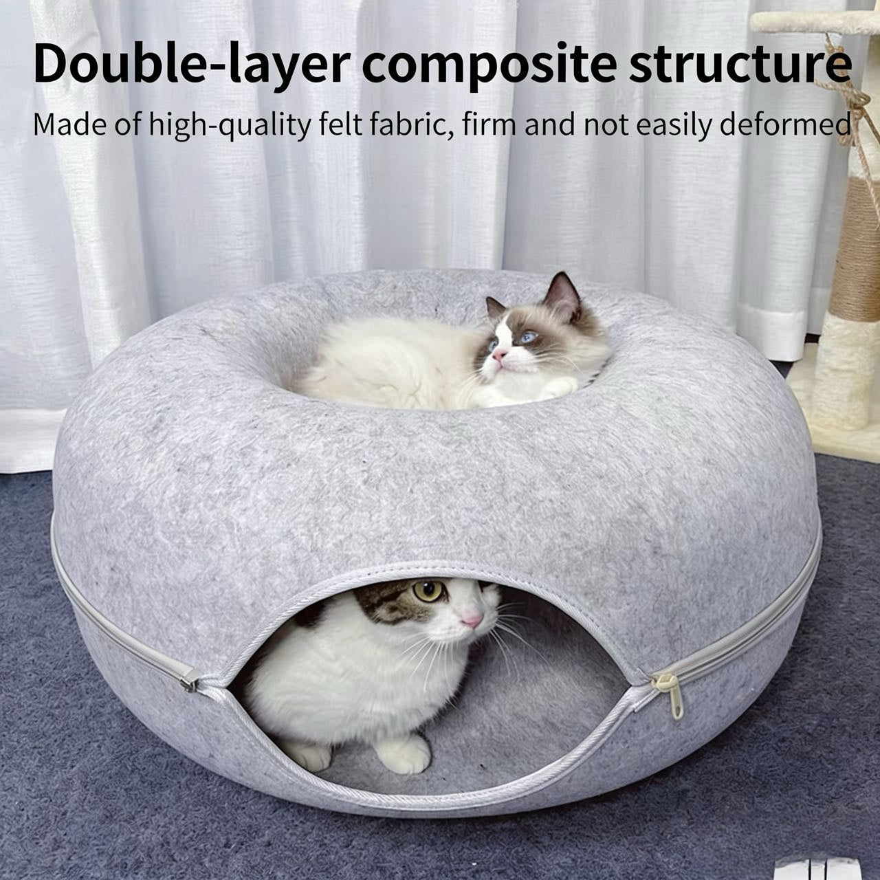 Donut Tunnel Cat Bed