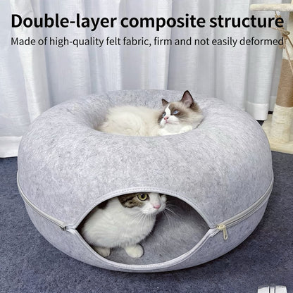Donut Tunnel Cat Bed