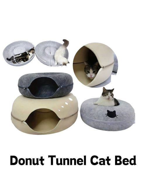 Donut Tunnel Cat Bed