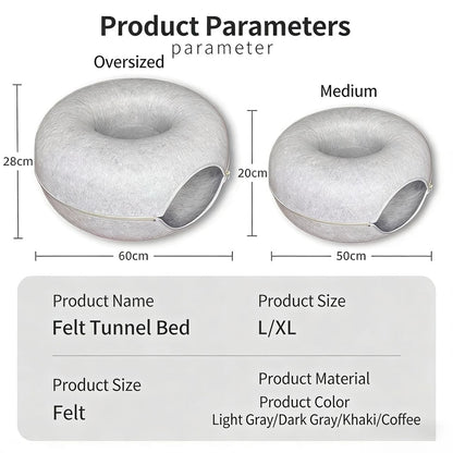 Donut Tunnel Cat Bed