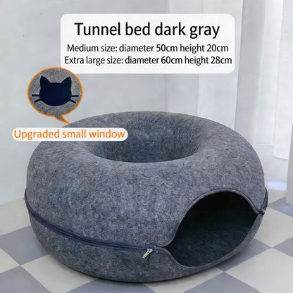 Donut Tunnel Cat Bed