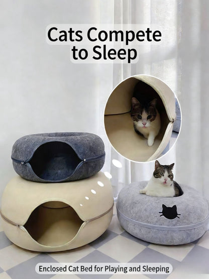 Donut Tunnel Cat Bed