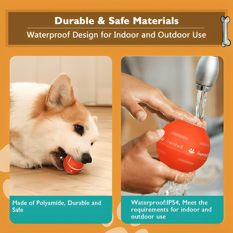 DuraSpin™ Self-Rolling Interactive Dog Ball