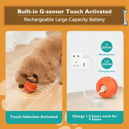 DuraSpin™ Self-Rolling Interactive Dog Ball