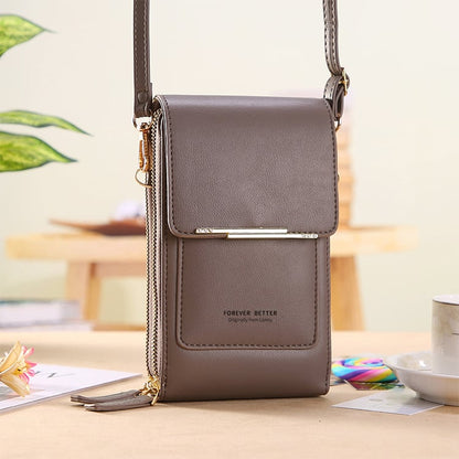 🏆Promoción último día: ¡50% DE DESCUENTO! 🔥 👜 Cartera cruzada sencilla y elegante para teléfono con pantalla táctil para mujer