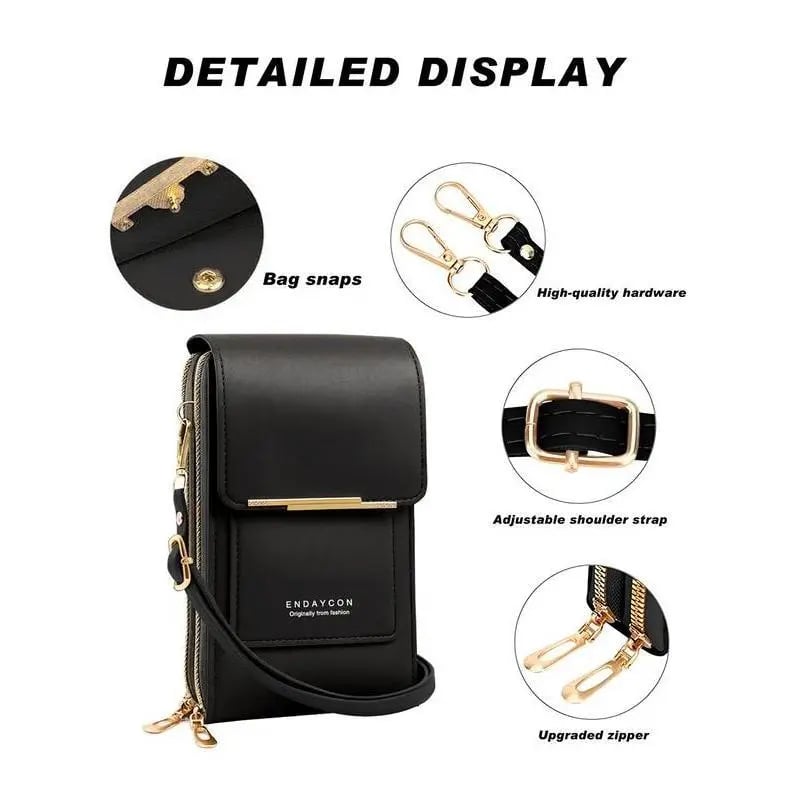 🏆Promoción último día: ¡50% DE DESCUENTO! 🔥 👜 Cartera cruzada sencilla y elegante para teléfono con pantalla táctil para mujer