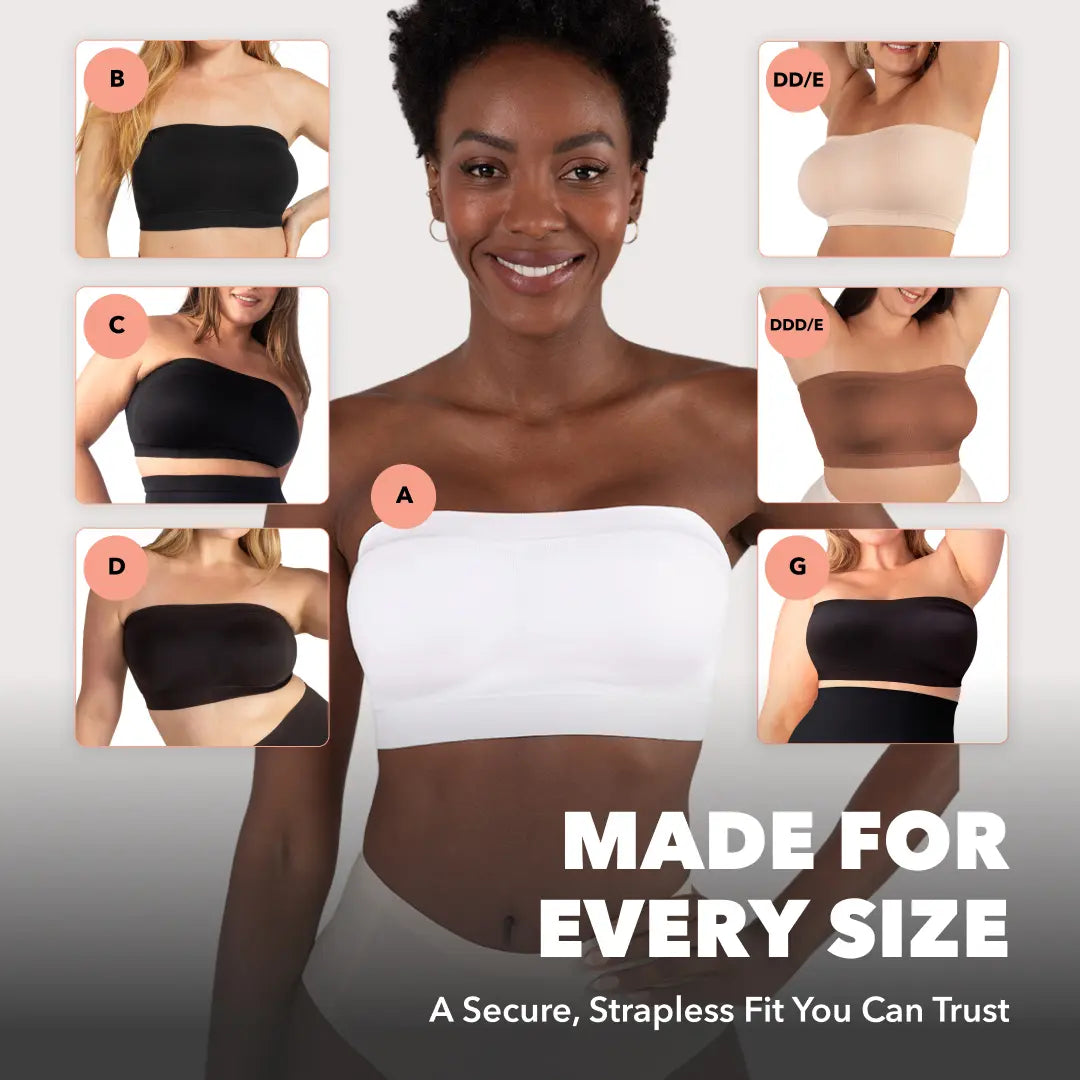 ⏳LAST DAY SALE !!🔥Aurelle™ No-Slip Convertible Bandeau – 3-Way Wear, Wire-Free & Trusted by 50K+ Women👙🇬🇧