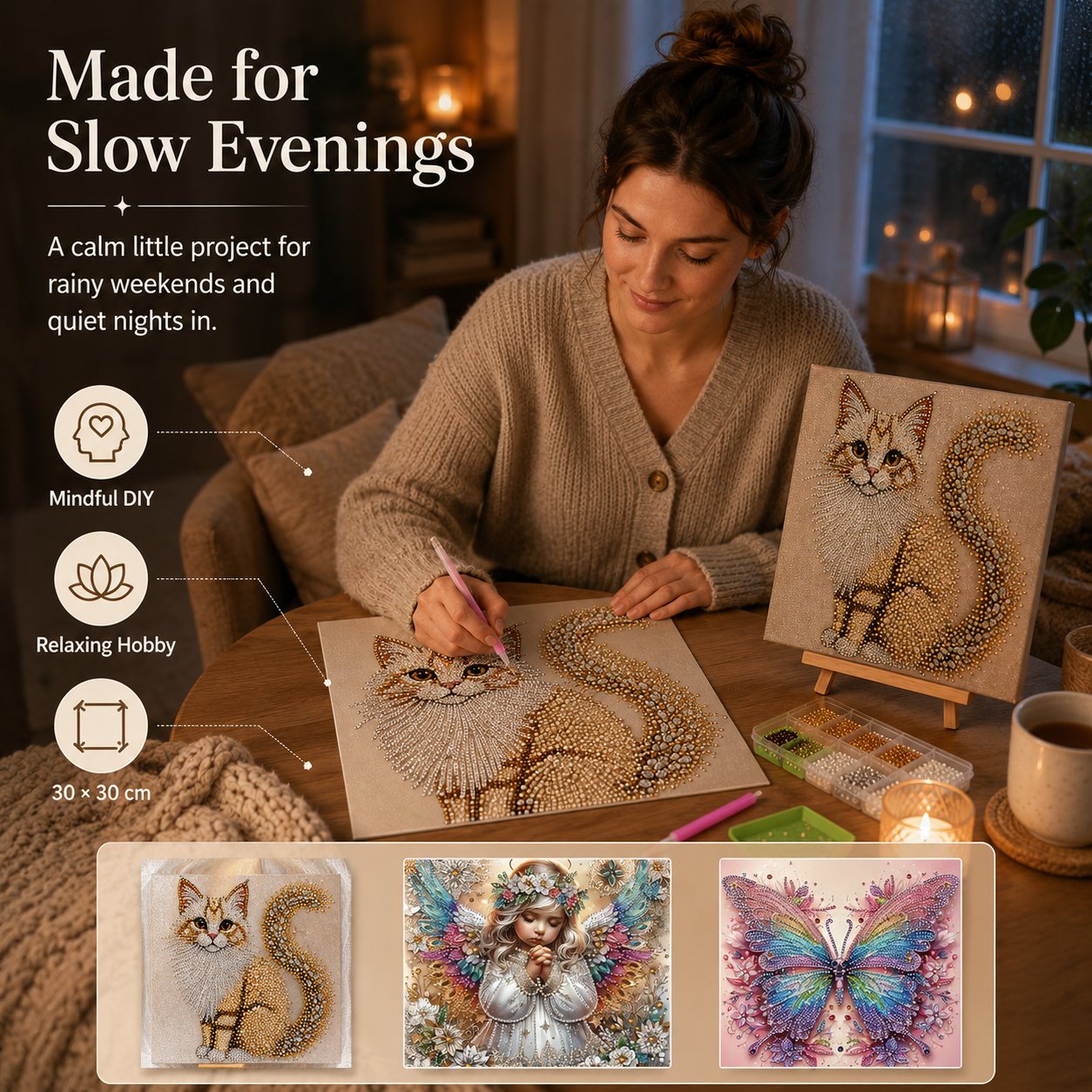 Crystal Diamond Art Kit DIY Decor For Beginners