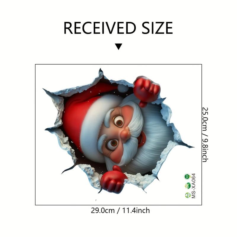 🎁Oferta de Navidad - Solo $17.99🎄🎅 Pegatinas de pared 3D de Navidad – Decoración creativa para el hogar en estas fiestas