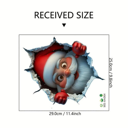 🎁Oferta de Navidad - Solo $17.99🎄🎅 Pegatinas de pared 3D de Navidad – Decoración creativa para el hogar en estas fiestas