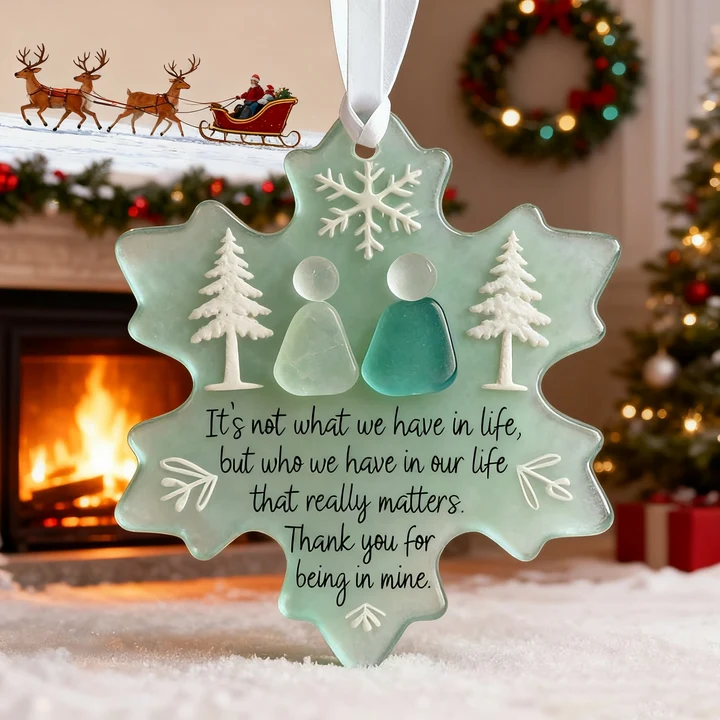 🎄Christmas Pre Sale $6.99!!☃️🌊Snowflake-Shaped Sea Glass Friendship Decor❄✨ Shaped by Nature & Crafted by Hand!