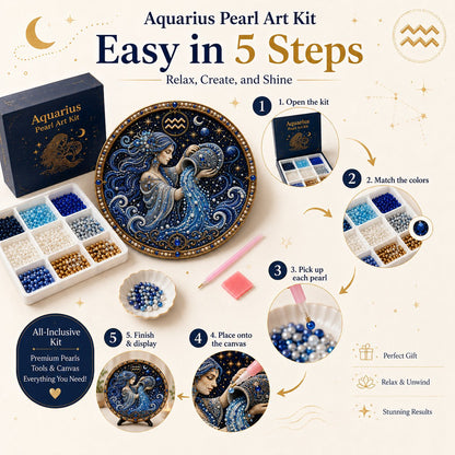 ⏳49% Discount Limited Time⏳3D Pearl 12 Zodiac Signs DIY Astrology Art Kit