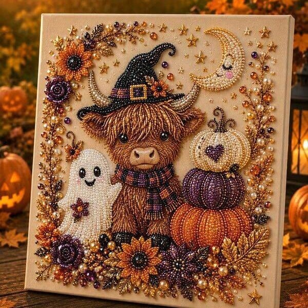 Halloween Pearl Diamond Art DIY Decor Craft Kit