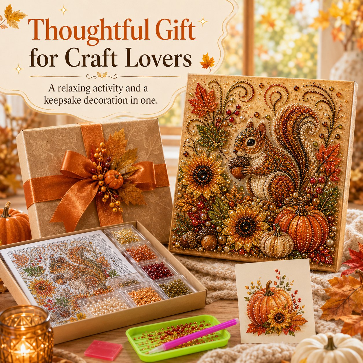 Autumn Pearl Painting Kit DIY Fall Home Art Craft