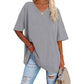 🌷2026 Hot Sale-49% OFF🌷Women's Summer Half Sleeve Casual Loose Fit Cotton Tunic T-shirt