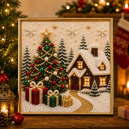 Premium 3D Pearl Christmas DIY Wall Art Kit