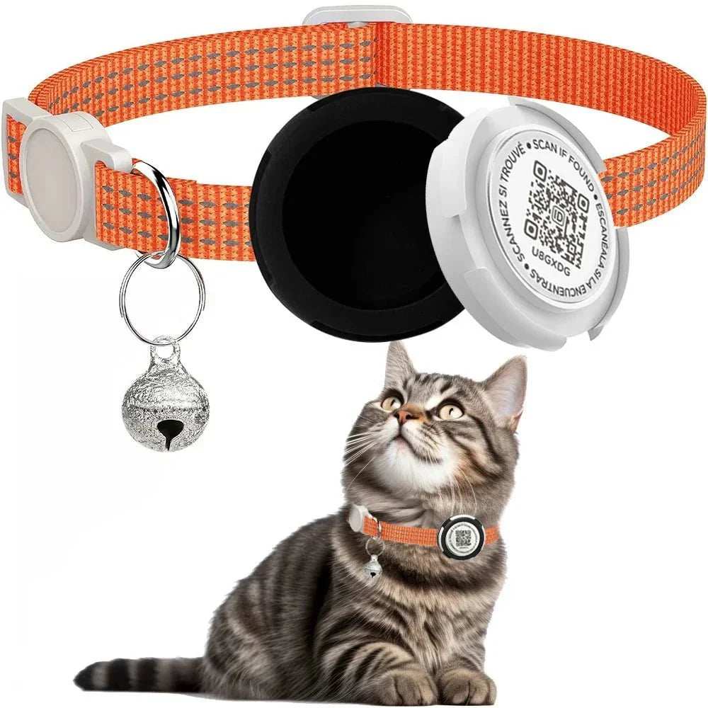 GPS Cat Collar with Airtag Holder &amp; Reflection
