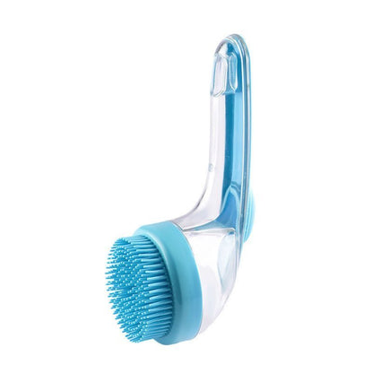 Grooming Brush with Built-In Soap Dispenser