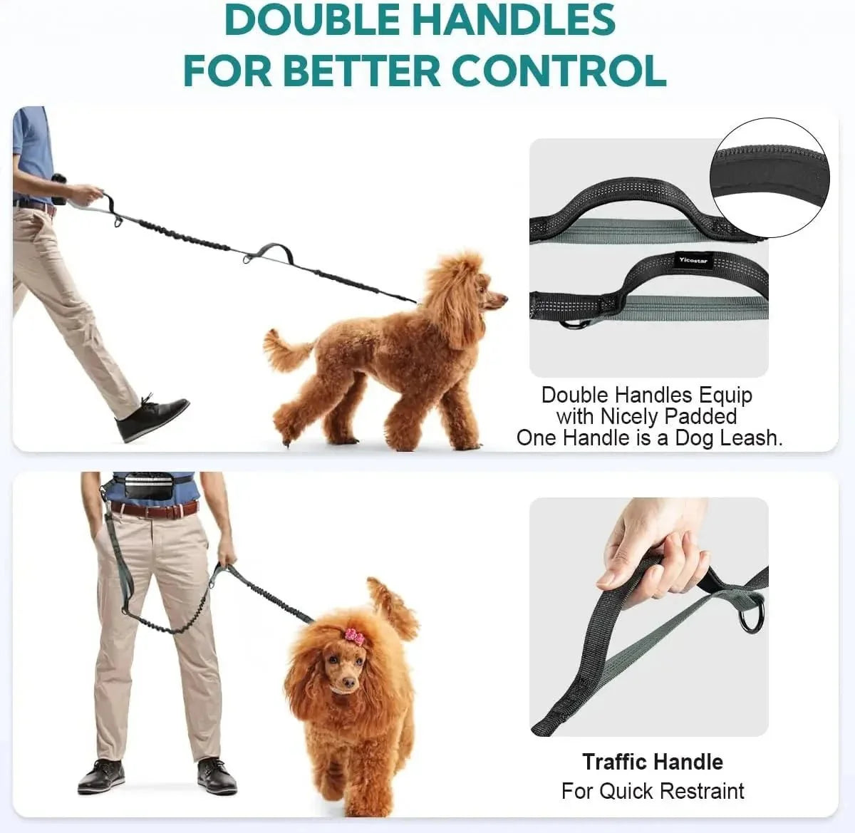 Hands-free Dog Leash with Storage Pouch