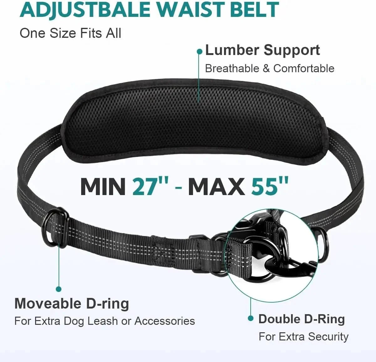 Hands-free Dog Leash with Storage Pouch
