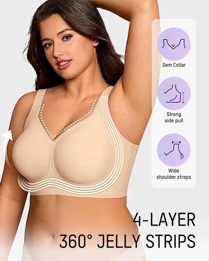 ⏰Last Day: Buy 1 Get 3🔥Comfortable Wireless Full Coverage Jelly Smoothing Super Bra 2.0👙 All-Day Comfort No More Sagging👍
