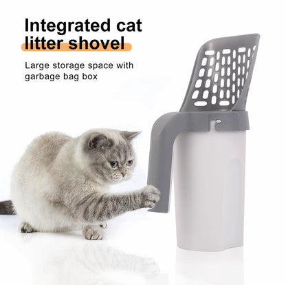 Integrated Cat Litter Scoop: Scoop, Bag & Seal – All in One Step.