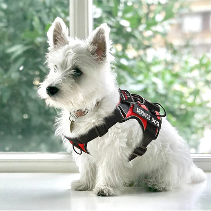 No Pull Reflective Tactical Vest Style Dog Harness For Outdoor Training Walking