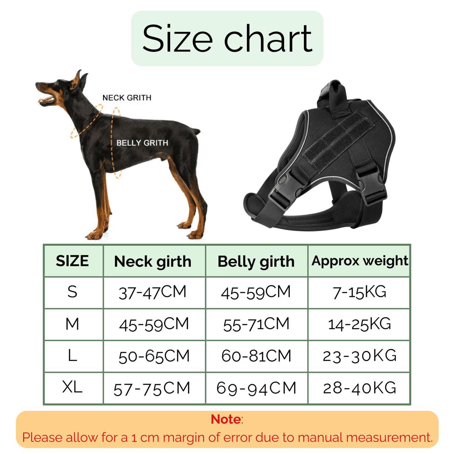 Military Training Harness for Large Dog Breeds