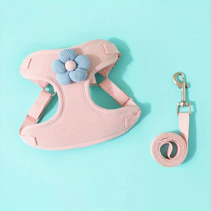 No Pull Adjustable Vest Harness and Leash Set