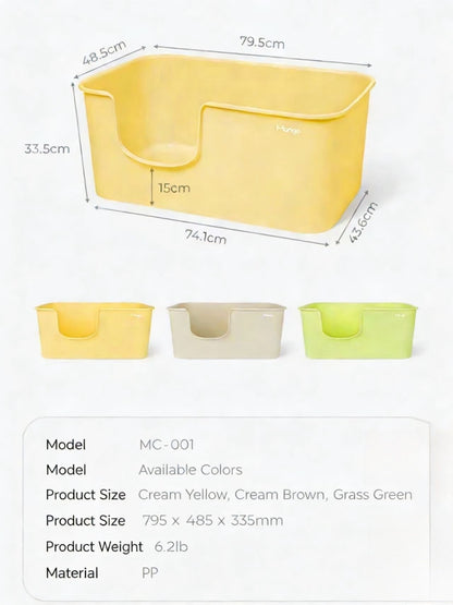 Open Top Cat Litter Box