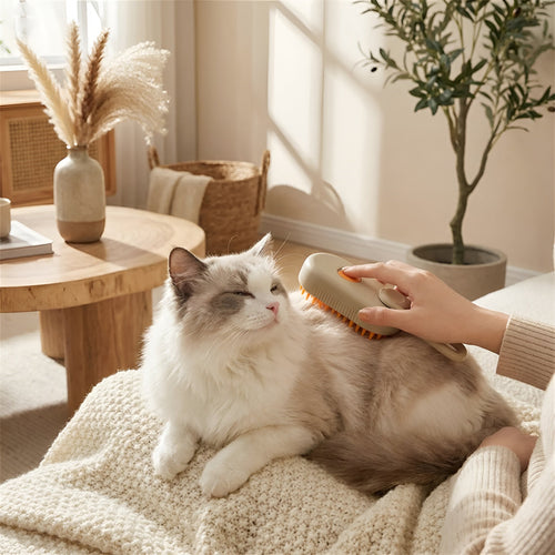 SteamPaw Steam Grooming Brush For Pet Hair Removal & Cleaning