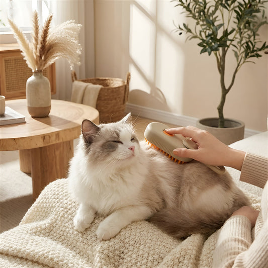 SteamPaw Steam Grooming Brush For Pet Hair Removal & Cleaning