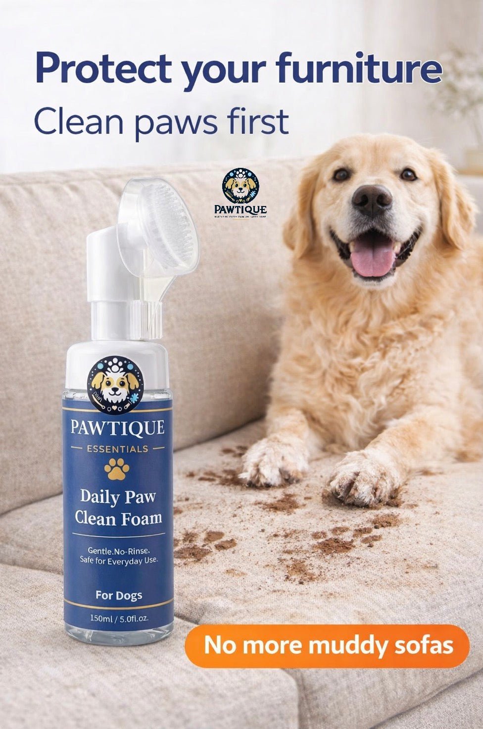 Pawtique Daily Paw Foam Cleaner