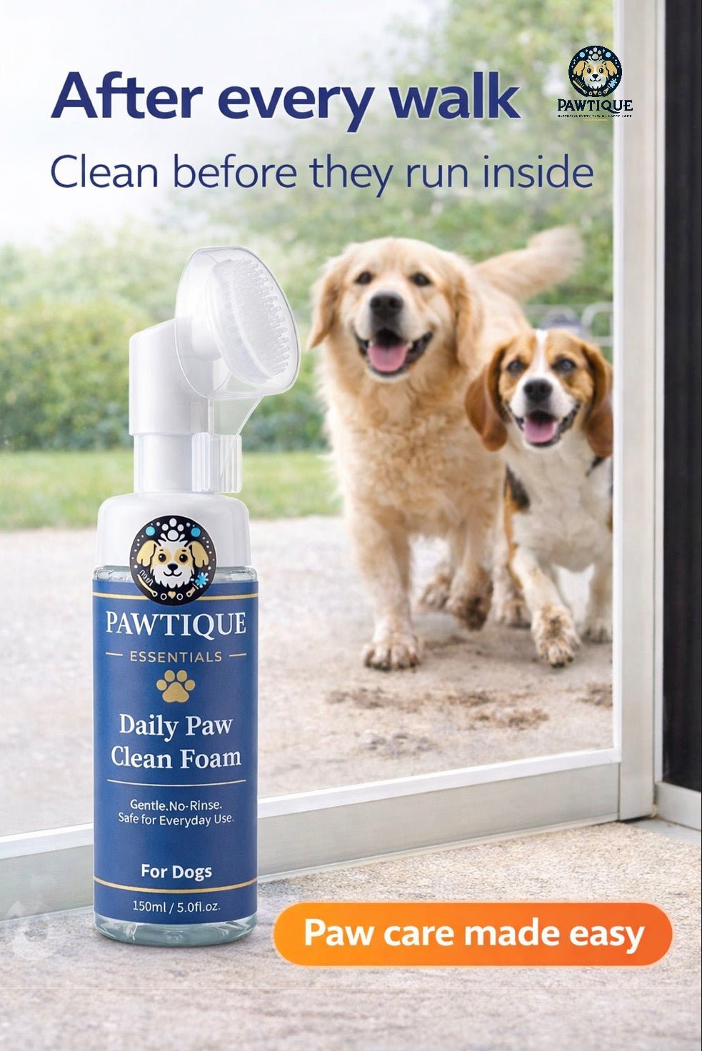Pawtique Daily Paw Foam Cleaner