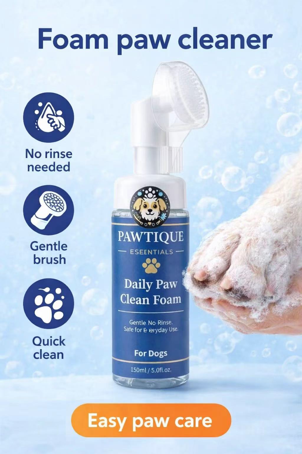 Pawtique Daily Paw Foam Cleaner