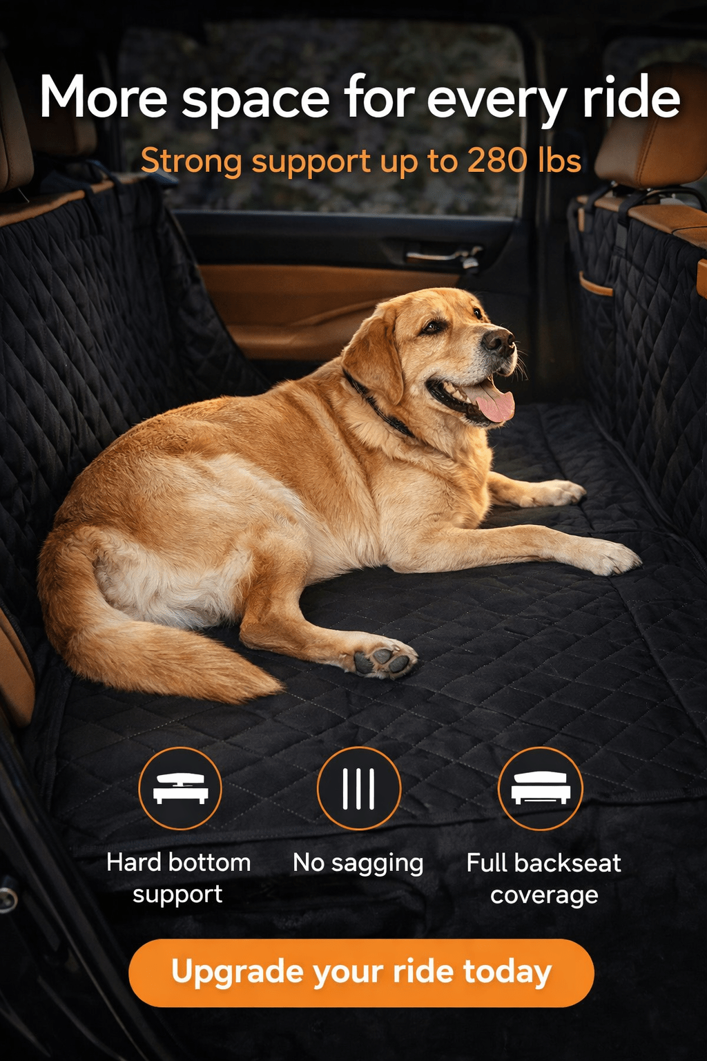 Pawtique SafeRide? Hard Bottom Dog Car Seat Cover